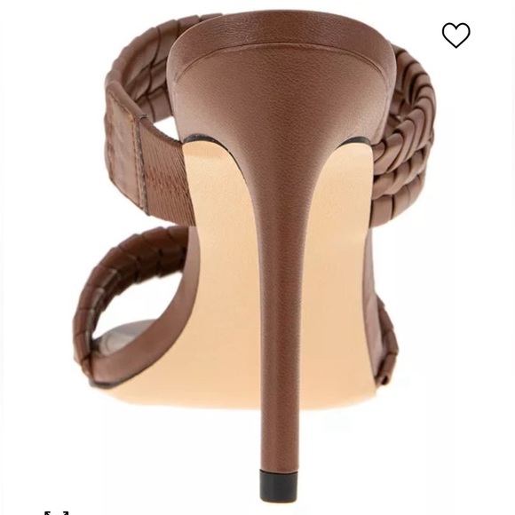 NWOT BCBGeneration Women’s Jendi Heeled Woven Sandal in Cocoa - Picture 3 of 7